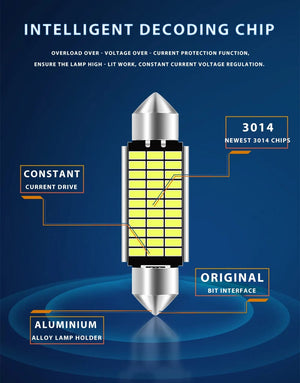 Planet Gates white / 39MM RXZ 2PCS Festoon C10W LED C5W LED Canbus 31/36/39/41MM error free Interior reading Light Clearance Bulbs Auto plate Lamp white