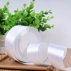 Planet Gates White / 4 Cm 40mm Silk Satin Ribbon for Crafts Handmade DIY Gift Wrap Party Wedding Decorative Bouquets Cake Decor Material Short Eye Catching