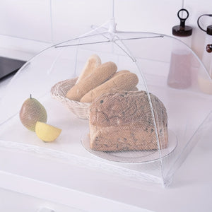 Planet Gates White / 42*42 1pc Of White Rice Cover, Foldable Dining Table Food Cover, Fly Proof Rice Cover, Household Dust Cover, Insect-Proof Kitchen Outdoor Food Umbrella Cover, Kitchen Supplies