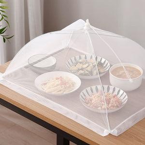 Planet Gates White / 42*42 1pc Of White Rice Cover, Foldable Dining Table Food Cover, Fly Proof Rice Cover, Household Dust Cover, Insect-Proof Kitchen Outdoor Food Umbrella Cover, Kitchen Supplies