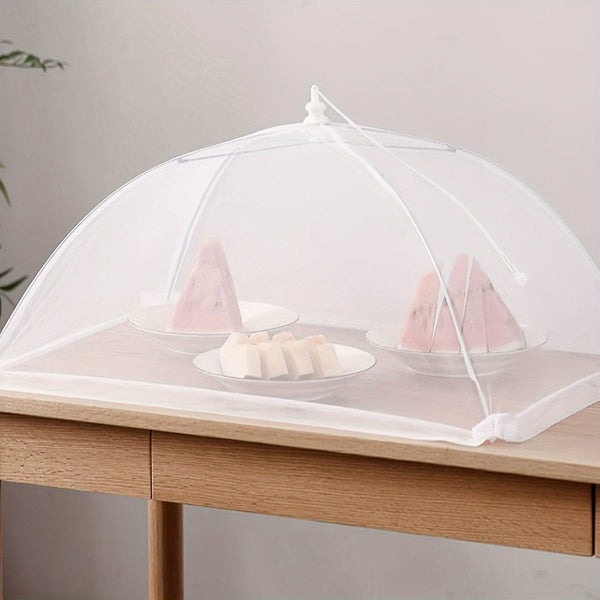 Planet Gates White / 42*42 1pc Of White Rice Cover, Foldable Dining Table Food Cover, Fly Proof Rice Cover, Household Dust Cover, Insect-Proof Kitchen Outdoor Food Umbrella Cover, Kitchen Supplies