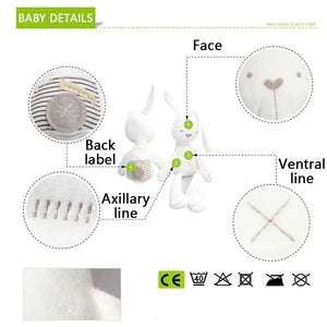 Planet Gates white 42CM Cute Cartoon Long Ears Rabbit Doll Baby Soft Plush Toys For Children Bunny Sleeping Mate Children Stuffed Plush Animal Toy