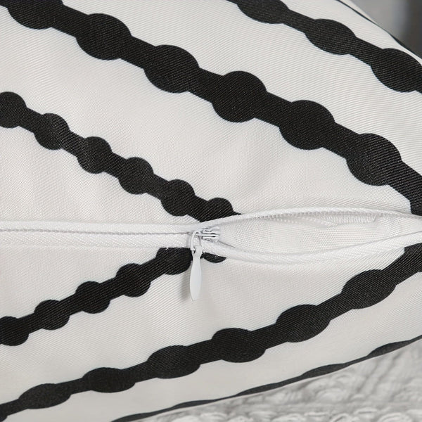 Planet Gates White / 45.72cm X 45.72cm 2pcs Waterproof Boho Linen Blend Throw Pillow Case, Geometric Square Cushion Case, Decorative Pillow Cover For Outdoor Living Room Bedroom Couch Sofa