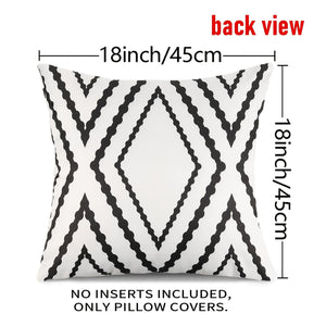 Planet Gates White / 45.72cm X 45.72cm 2pcs Waterproof Boho Linen Blend Throw Pillow Case, Geometric Square Cushion Case, Decorative Pillow Cover For Outdoor Living Room Bedroom Couch Sofa