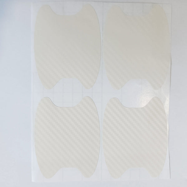 Planet Gates White 4pcs Car Door Sticker Carbon Fiber Scratches Resistant Cover Auto Handle Protection Film Exterior Styling Car Accessories