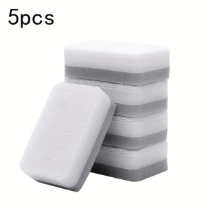 Planet Gates White / 5 Pcs 5pcs, Sponge, Double-sided Dishwashing Sponge, Kitchen Brush Pot, Washing Artifact, Household Scouring Cloth Rag, Multi-purposem Cleaning Magic Wipe