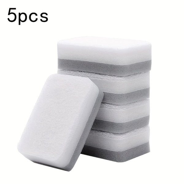 Planet Gates White / 5 Pcs 5pcs, Sponge, Double-sided Dishwashing Sponge, Kitchen Brush Pot, Washing Artifact, Household Scouring Cloth Rag, Multi-purposem Cleaning Magic Wipe