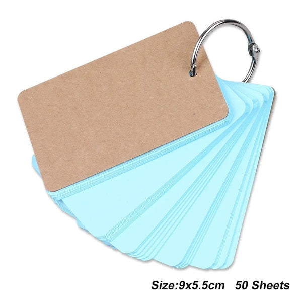 Planet Gates white 50 sheets Japanese Colored White Memo Pads Message Note Empty Flashcard Study Notepad Index Tab Blank Cards Day Planner Journal Stationery