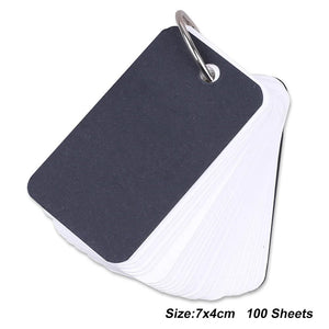 Planet Gates white 50 sheets Japanese Colored White Memo Pads Message Note Empty Flashcard Study Notepad Index Tab Blank Cards Day Planner Journal Stationery