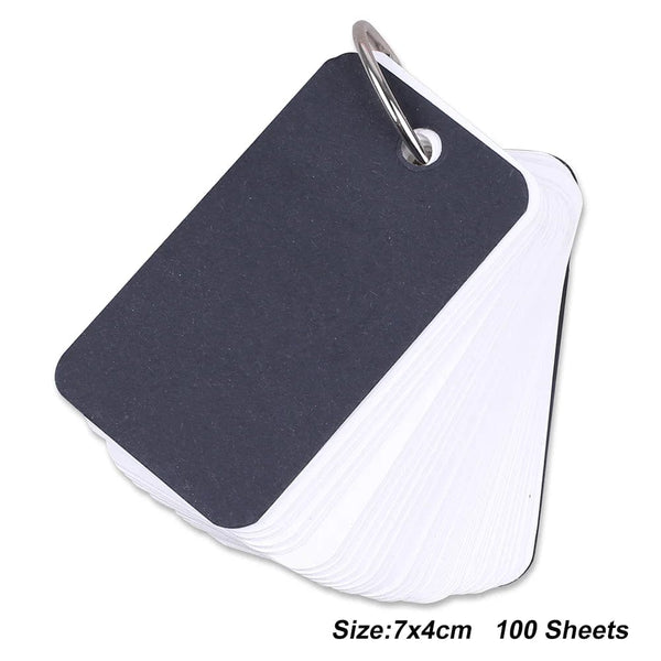 Planet Gates white 50 sheets Japanese Colored White Memo Pads Message Note Empty Flashcard Study Notepad Index Tab Blank Cards Day Planner Journal Stationery