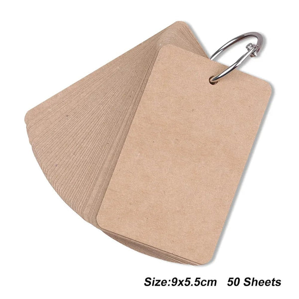 Planet Gates white 50 sheets Japanese Colored White Memo Pads Message Note Empty Flashcard Study Notepad Index Tab Blank Cards Day Planner Journal Stationery