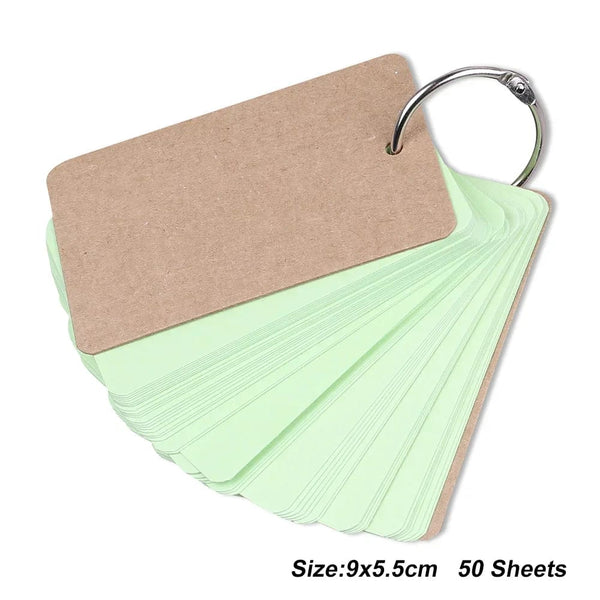 Planet Gates white 50 sheets Japanese Colored White Memo Pads Message Note Empty Flashcard Study Notepad Index Tab Blank Cards Day Planner Journal Stationery