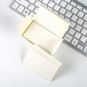 Planet Gates white 50 sheets Japanese Colored White Memo Pads Message Note Empty Flashcard Study Notepad Index Tab Blank Cards Day Planner Journal Stationery