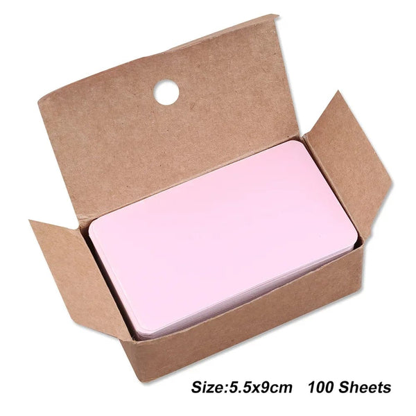 Planet Gates white 50 sheets Japanese Colored White Memo Pads Message Note Empty Flashcard Study Notepad Index Tab Blank Cards Day Planner Journal Stationery