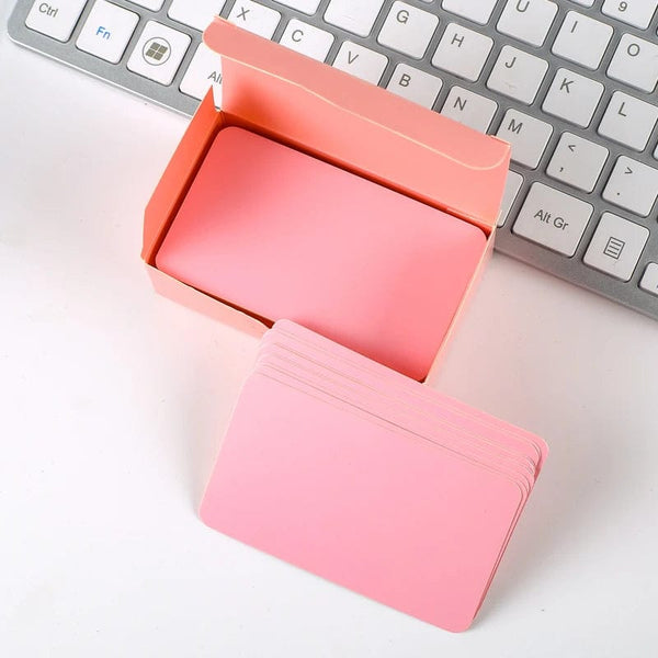 Planet Gates white 50 sheets Japanese Colored White Memo Pads Message Note Empty Flashcard Study Notepad Index Tab Blank Cards Day Planner Journal Stationery