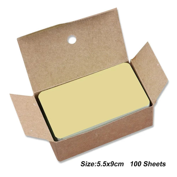 Planet Gates white 50 sheets Japanese Colored White Memo Pads Message Note Empty Flashcard Study Notepad Index Tab Blank Cards Day Planner Journal Stationery