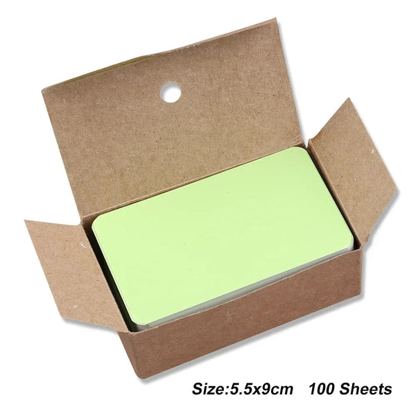 Planet Gates white 50 sheets Japanese Colored White Memo Pads Message Note Empty Flashcard Study Notepad Index Tab Blank Cards Day Planner Journal Stationery