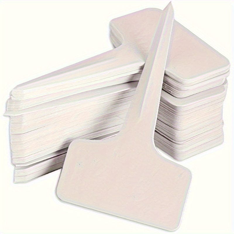 Planet Gates White / 50pcs 50pcs, Plastic Plant T-Type Tags Nursery Garden Labels Outdoor Garden Plant Tags, 5.99*10.01cm