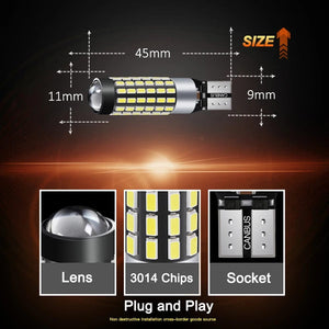 Planet Gates WHITE / 6000K JIACHI 2PCS T10 LED Lamp For Car W5W CANBUS 194 168 5W5 501 Auto Clearance Parking Lights 78Chips Highlight Cool White DC12V-24V