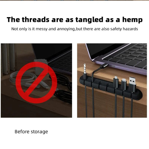 Planet Gates White 7 / CHINA Cable Organizer Management Wire Holder Flexible USB Cable Winder Tidy Silicone Clips Keeper Cable Organizer Holder for phone