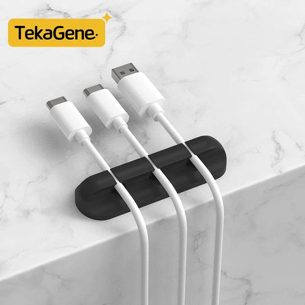 Planet Gates White 7 / CHINA Cable Organizer Management Wire Holder Flexible USB Cable Winder Tidy Silicone Clips Keeper Cable Organizer Holder for phone