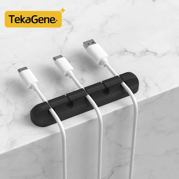 Planet Gates White 7 / CHINA Cable Organizer Management Wire Holder Flexible USB Cable Winder Tidy Silicone Clips Keeper Cable Organizer Holder for phone