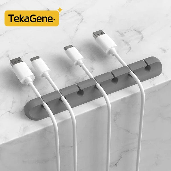 Planet Gates White 7 / CHINA Cable Organizer Management Wire Holder Flexible USB Cable Winder Tidy Silicone Clips Keeper Cable Organizer Holder for phone