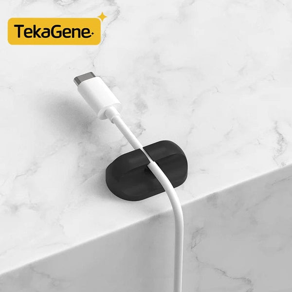 Planet Gates White 7 / CHINA Cable Organizer Management Wire Holder Flexible USB Cable Winder Tidy Silicone Clips Keeper Cable Organizer Holder for phone