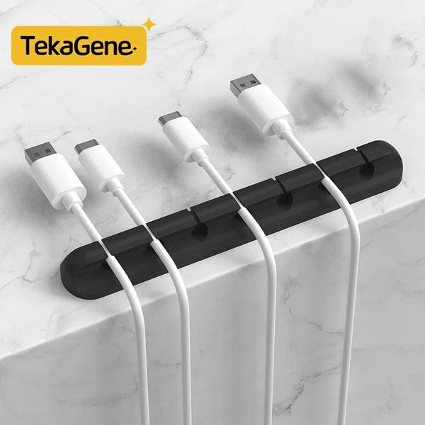 Planet Gates White 7 / CHINA Cable Organizer Management Wire Holder Flexible USB Cable Winder Tidy Silicone Clips Keeper Cable Organizer Holder for phone