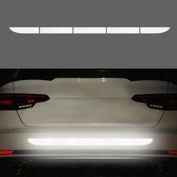 Planet Gates White 90cm/35.43in Reflective Car Decal Safety Warning Reflector Tape Car Stickers Anti Collision Warning Reflector Sticker Auto Accessories