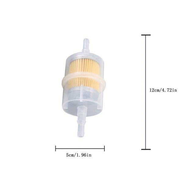 Planet Gates white 932 Inline Fuel Petrol Filter Large Universal Oil Filter Fit For 6mm 8mm Pipes