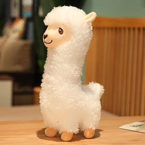 Planet Gates White   Alpaca / 50-53cm Furry Plush Llama  Alpaca Plush Toy Stuffed Soft Long Plush Lifelike Alpaca Sheep Hug Throw Pillow Animals Nap Sleeping Pillow