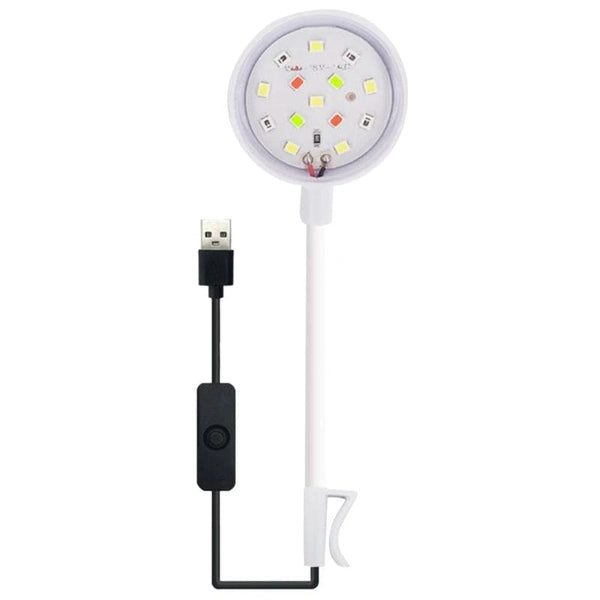 Planet Gates White Aquarium Fish  Led Light Clip on Small Grow Light Rotatable Landscape Lamps