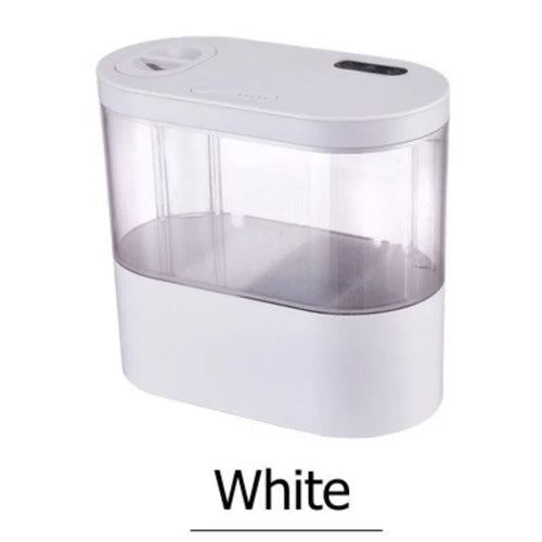 Planet Gates white / Basis Desktop Creative Mini Aquarium Fish Tank with Biochemical Filtration System and LED Light Betta Fish Ecological Water Cycle