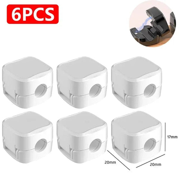 Planet Gates white black 12Pcs 24/6PCS Magnetic Mini Cable Organizer Clips Cable USB Charging Cable Clips Manager Cord Holder Winder Wall Mounted Hook In Home