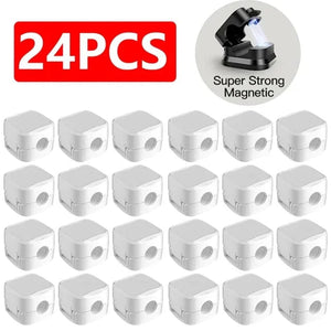 Planet Gates white black 12Pcs 24/6PCS Magnetic Mini Cable Organizer Clips Cable USB Charging Cable Clips Manager Cord Holder Winder Wall Mounted Hook In Home