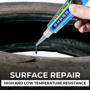 Planet Gates White Black Tyre Repair Instant Car Tire Repair Glue Liquid Strong Rubber Glues Wear-resistant Rubber Non-corrosive Adhesive Glue