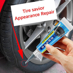 Planet Gates White Black Tyre Repair Instant Car Tire Repair Glue Liquid Strong Rubber Glues Wear-resistant Rubber Non-corrosive Adhesive Glue