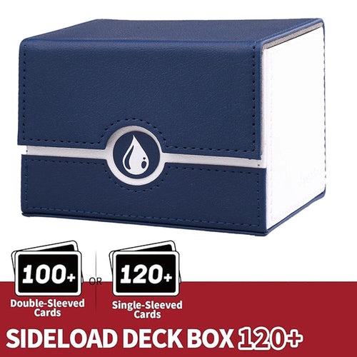 Planet Gates White Blue Deck Card Case Game PTCG 100+ Card Deck Case Storage Box MTG Board Toy Game Collection Cards Organiser  Card Deck Box Gift