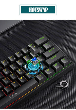 Planet Gates white / blue switch K620 Mini Backlit RGB Gaming Mechanical Keyboard Gamer Mechanic Kit 60 Percent DIY Custom PBT Keycap Hotswap Pink White USB PC