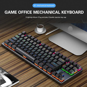 Planet Gates white / blue switch K620 Mini Backlit RGB Gaming Mechanical Keyboard Gamer Mechanic Kit 60 Percent DIY Custom PBT Keycap Hotswap Pink White USB PC