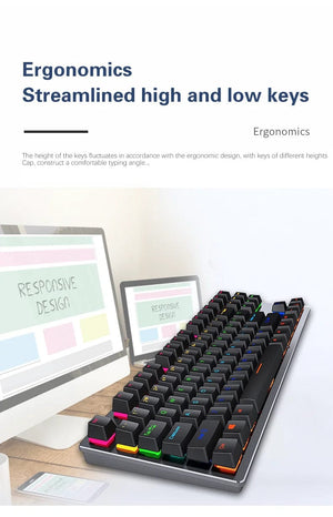 Planet Gates white / blue switch K620 Mini Backlit RGB Gaming Mechanical Keyboard Gamer Mechanic Kit 60 Percent DIY Custom PBT Keycap Hotswap Pink White USB PC