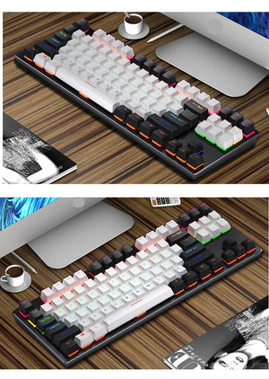 Planet Gates white / blue switch K620 Mini Backlit RGB Gaming Mechanical Keyboard Gamer Mechanic Kit 60 Percent DIY Custom PBT Keycap Hotswap Pink White USB PC