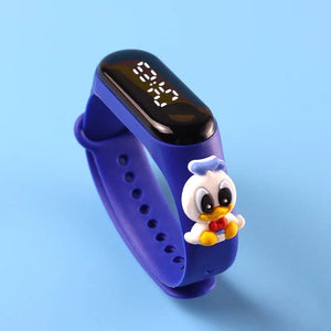 Planet Gates White blue tly Fashion Mickey Children Watches For Girls Electronic Bracelet Sports Touch LED Spiderman Doll Kids Watch Women Waterproof Clock