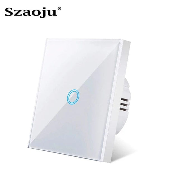 Planet Gates White bottom shell1 / CHINA Szaoju EU Touch Switch LED Crystal Glass Panel Wall Lamp Light Switch 1/2/3 Gang AC100-240V LED Sensor Switches Interruttore