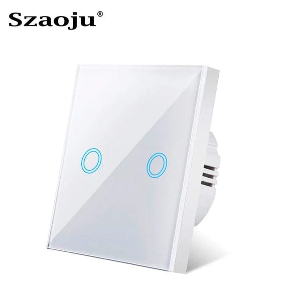 Planet Gates White bottom shell2 / CHINA Szaoju EU Touch Switch LED Crystal Glass Panel Wall Lamp Light Switch 1/2/3 Gang AC100-240V LED Sensor Switches Interruttore