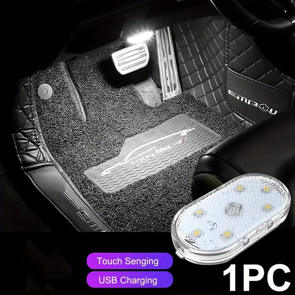 Planet Gates White Brighten Up Your Vehicle With This Rechargeable LED Car Touch Light!