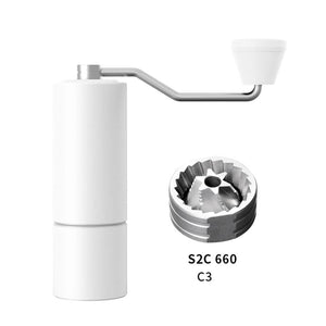Planet Gates White C3 Grinder TIMEMORE Chestnut C2 C3 Manual Coffee Grinder S2C Burr Inside High Quality Portable Hand Grinder with Dual Bearing Positioning