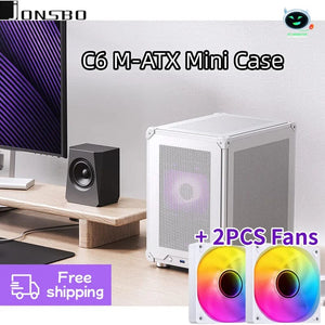 Planet Gates White C6 / CHINA JONSBO C6 MATX Mini ITX Case For PC Type-C ATX Power Portable Mini Desktop Mesh Chassis Computer PC Case 200-255mm Graphics Card