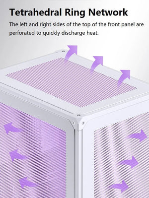 Planet Gates White C6 / CHINA JONSBO C6 MATX Mini ITX Case For PC Type-C ATX Power Portable Mini Desktop Mesh Chassis Computer PC Case 200-255mm Graphics Card